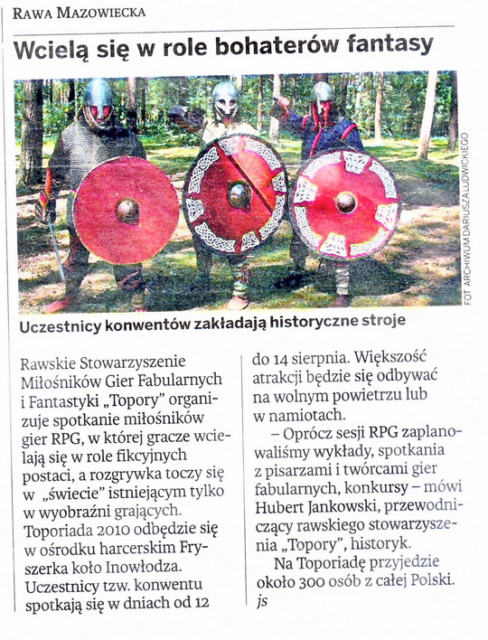 Wcielą się w role bochaterów fantasy