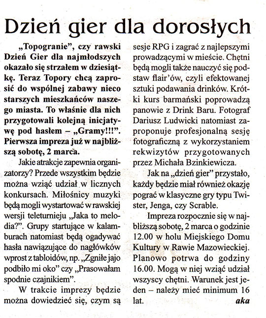 Dzień gier dla dorosłych