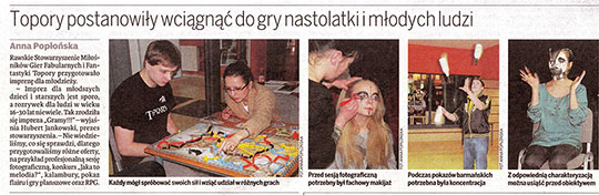 Topory postanowiły wciągnąć do gry nastolatki i młodych ludzi