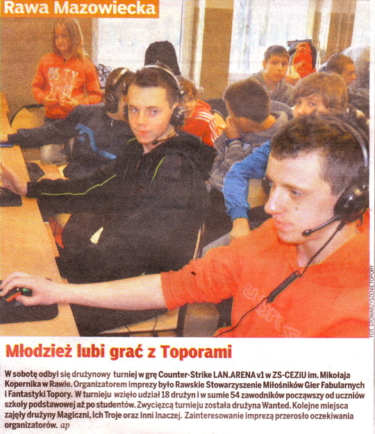 Młodzież lubi grać z Toporami